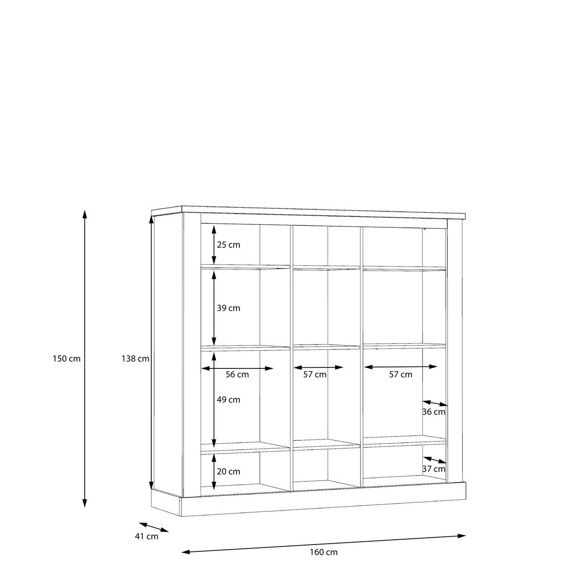 Vitrină Montreal - culoare coconar, Konventionell, sticlă/material pe bază de lemn (160,4/150,6/41,4cm) - Premium Living