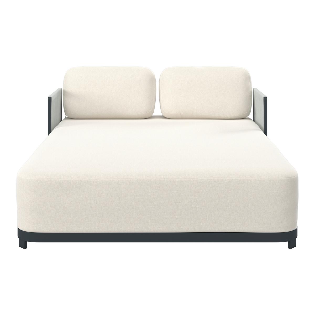 SONNENINSEL CORALIE - Anthrazit/Creme, Modern, Textil/Metall (155/62/190cm) - Bessagi Garden