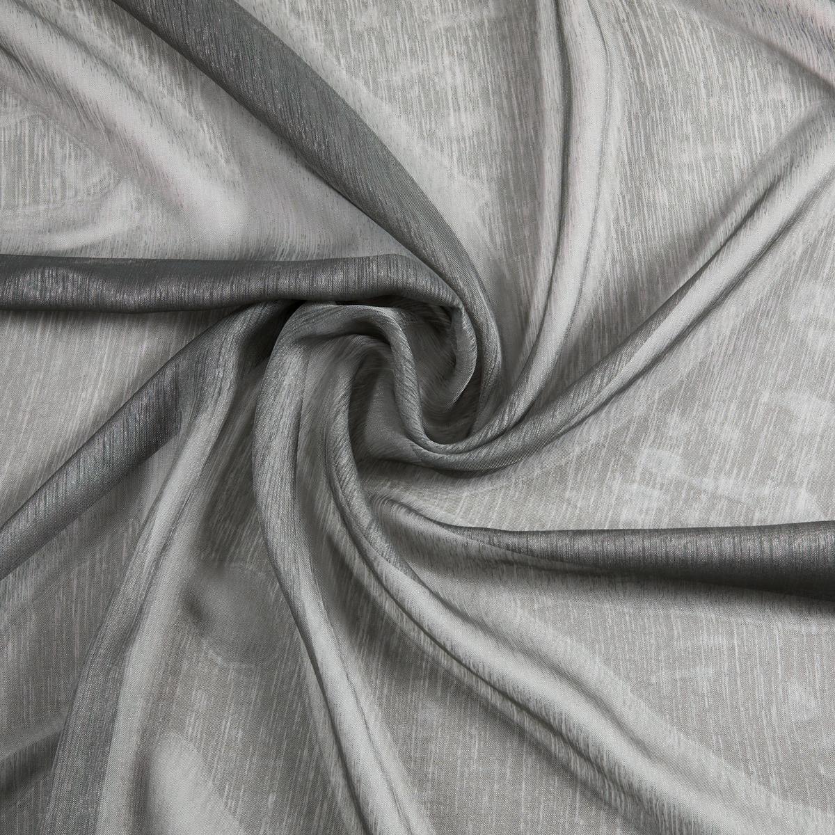Zavesa Z Obročki Dolly - siva/antracit, tekstil (140/245cm) - Modern Living