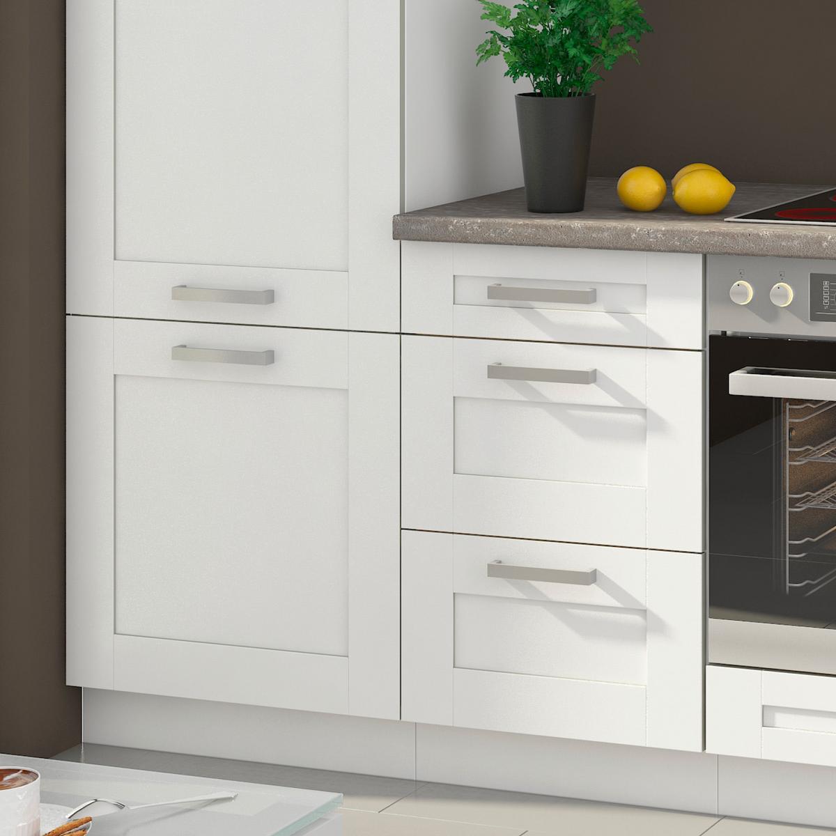 Kuhinjski Blok Brez Aparatov Move, Bela, 280 Cm - barve nerjavečega jekla/siva, Design, kovina/leseni material (280/230/60cm) - P & B