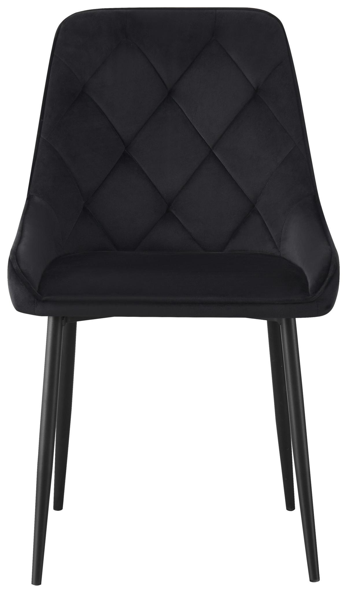 Stolica Selena - crna, Moderno, metal/tekstil (50/86/58cm) - Mömax