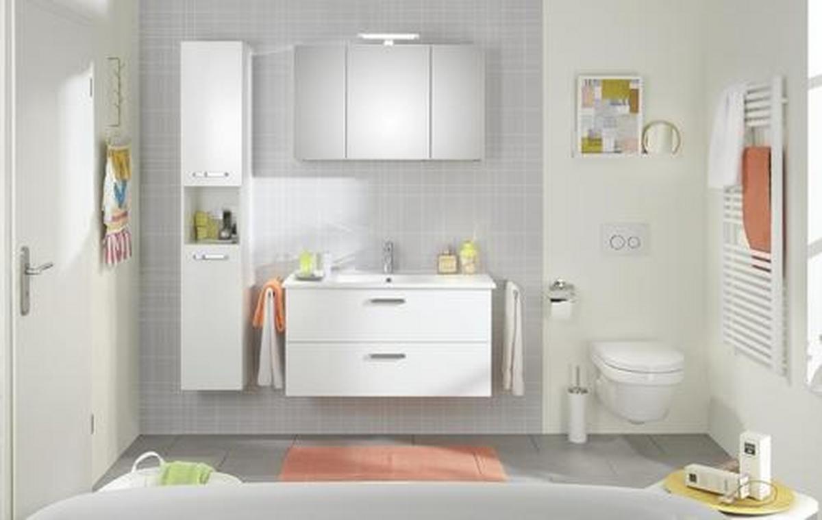 SZAFKA WYSOKA TIVOLI - biały/kolor chromowy, Konventionell, materiał drewnopochodny (30/168/33cm) - Xora