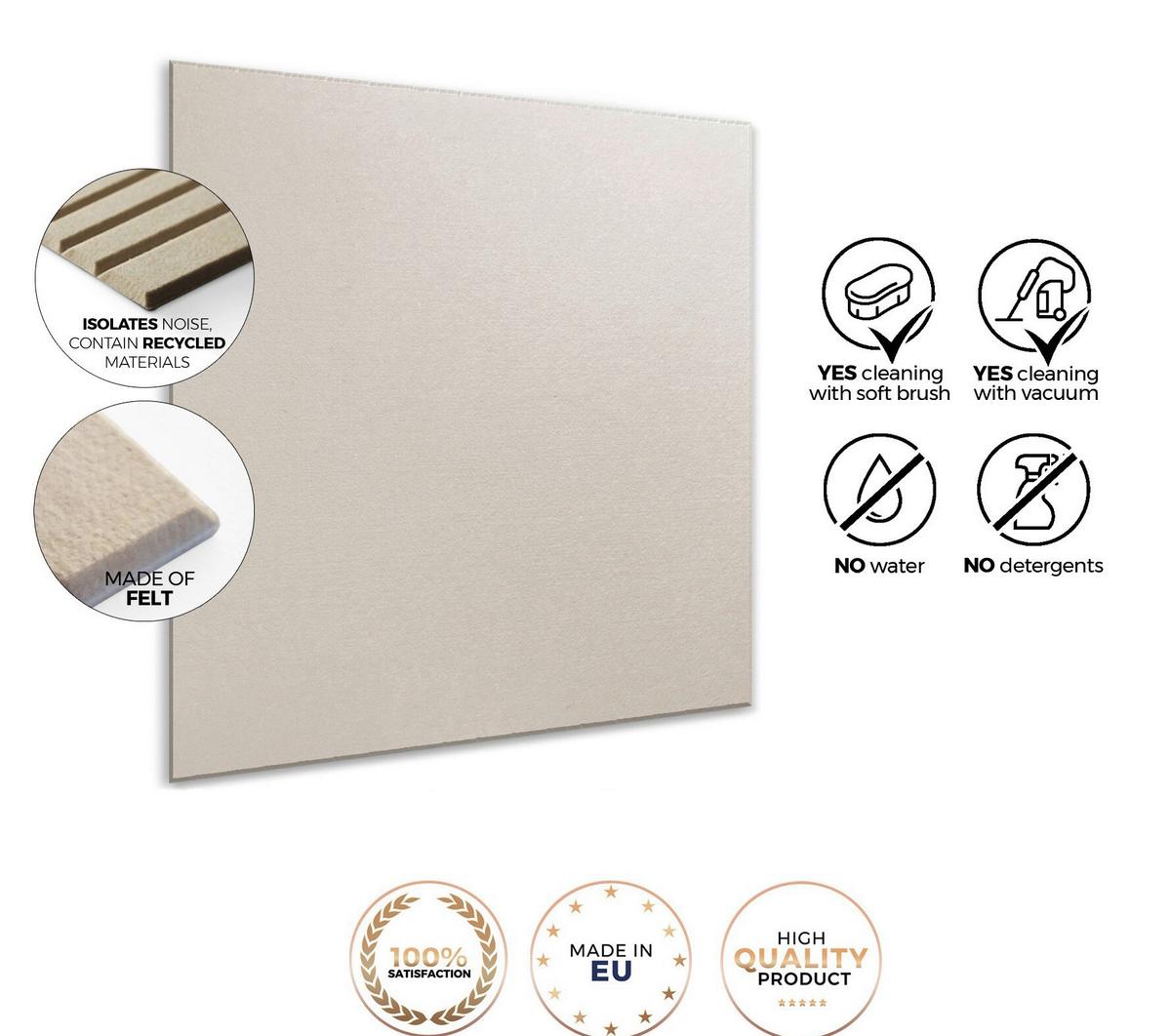 Akustikpaneel Transparent ca. 60x60cm - Transparent, Basics, Textil (60/60cm)