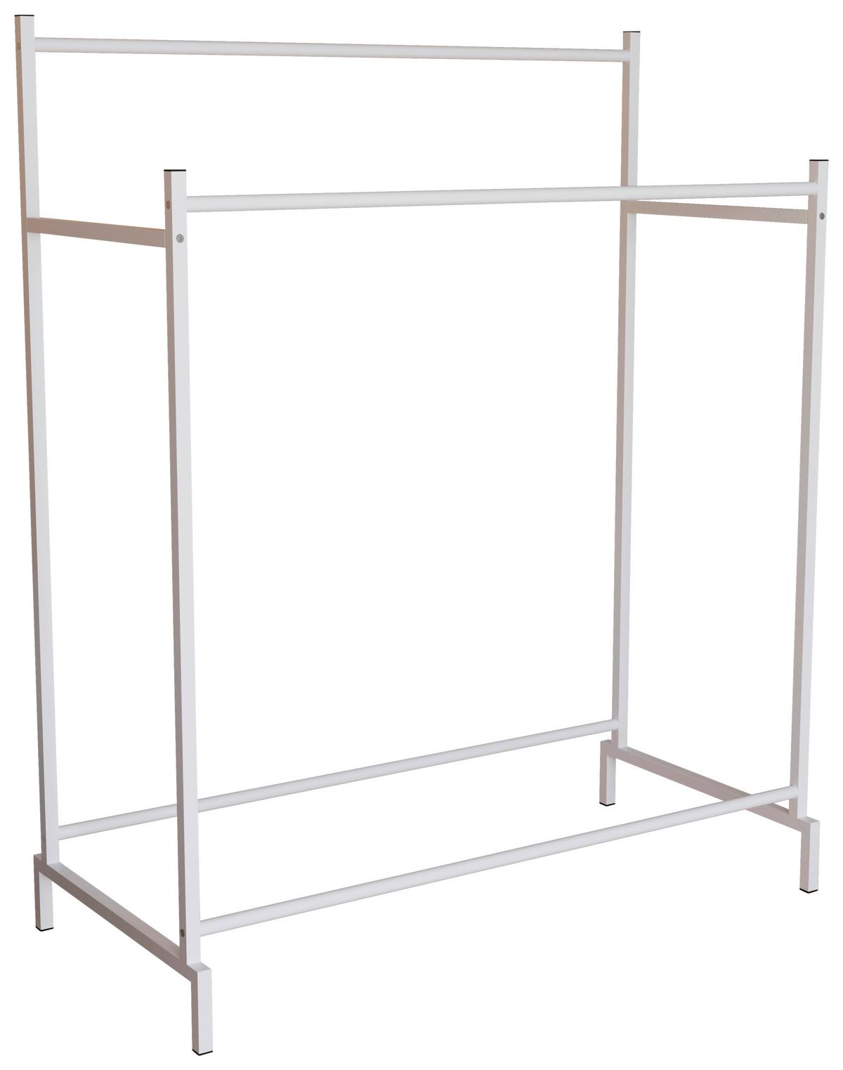 KLEIDERSTÄNDER LABOL L - Weiss, Design, Metall (103/136/52cm) - MID.YOU