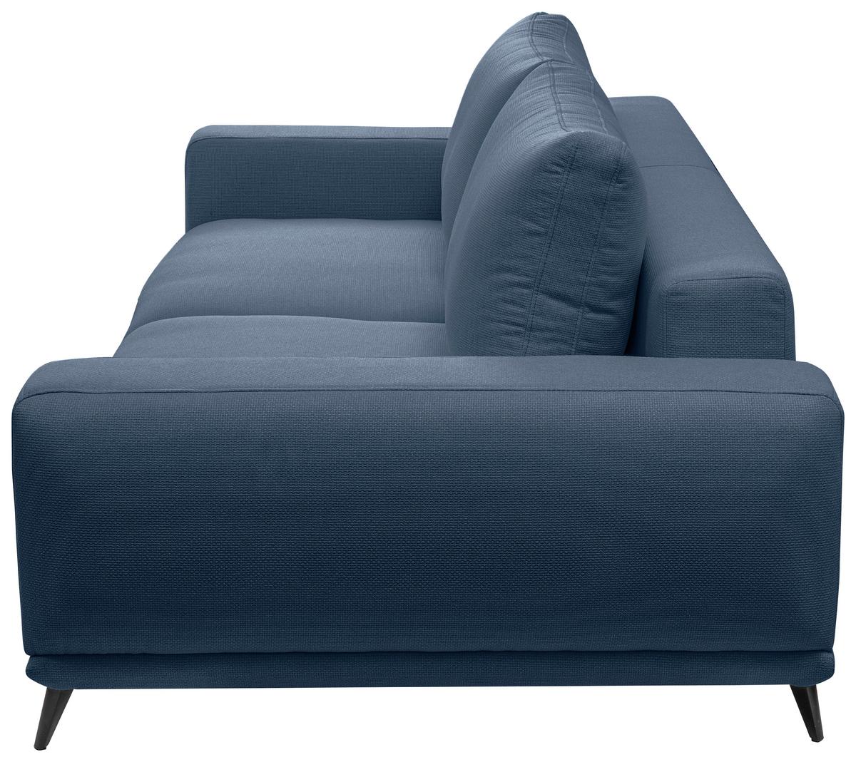Canapea cu 2 locuri SELENE - albastru închis, Modern, textil (202/89/115cm) - MID.YOU