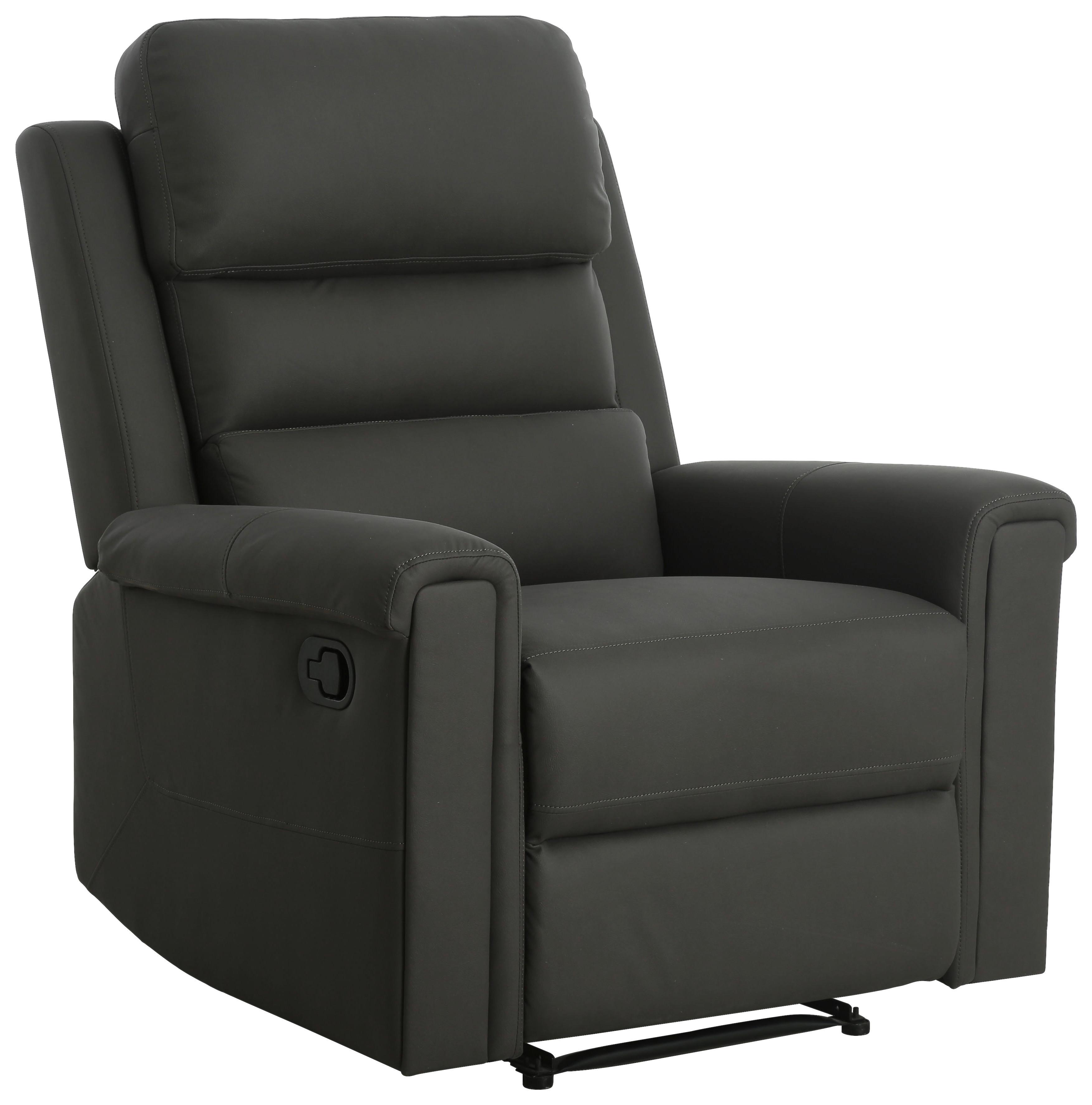 Tv-fotelj Trevo, Temno Siva - temno siva, Konvencionalno, kovina/tekstil (91/106/94cm) - P & B