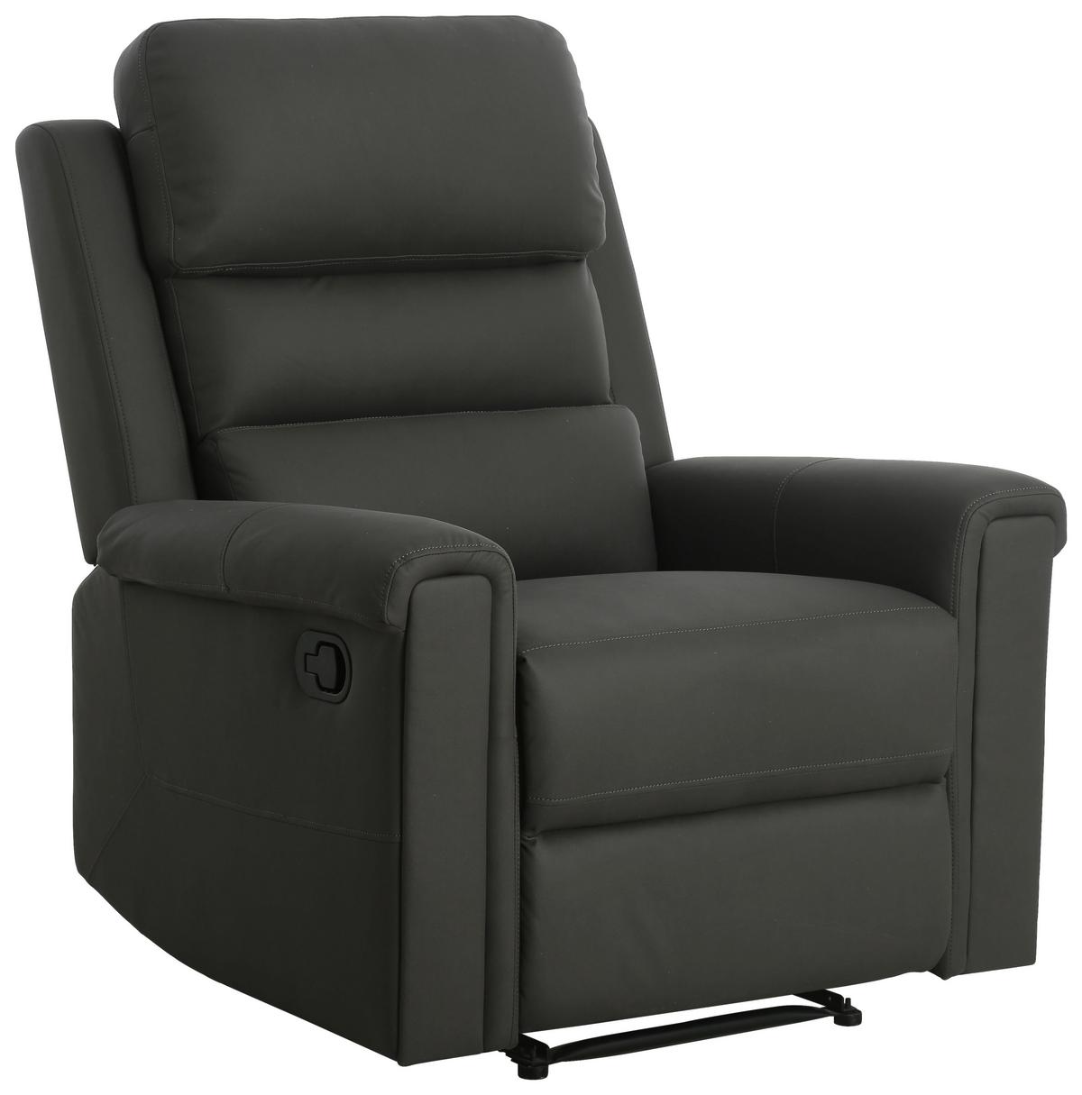 Tv-fotelj Trevo, Temno Siva - temno siva, Konvencionalno, kovina/tekstil (91/106/94cm) - P & B