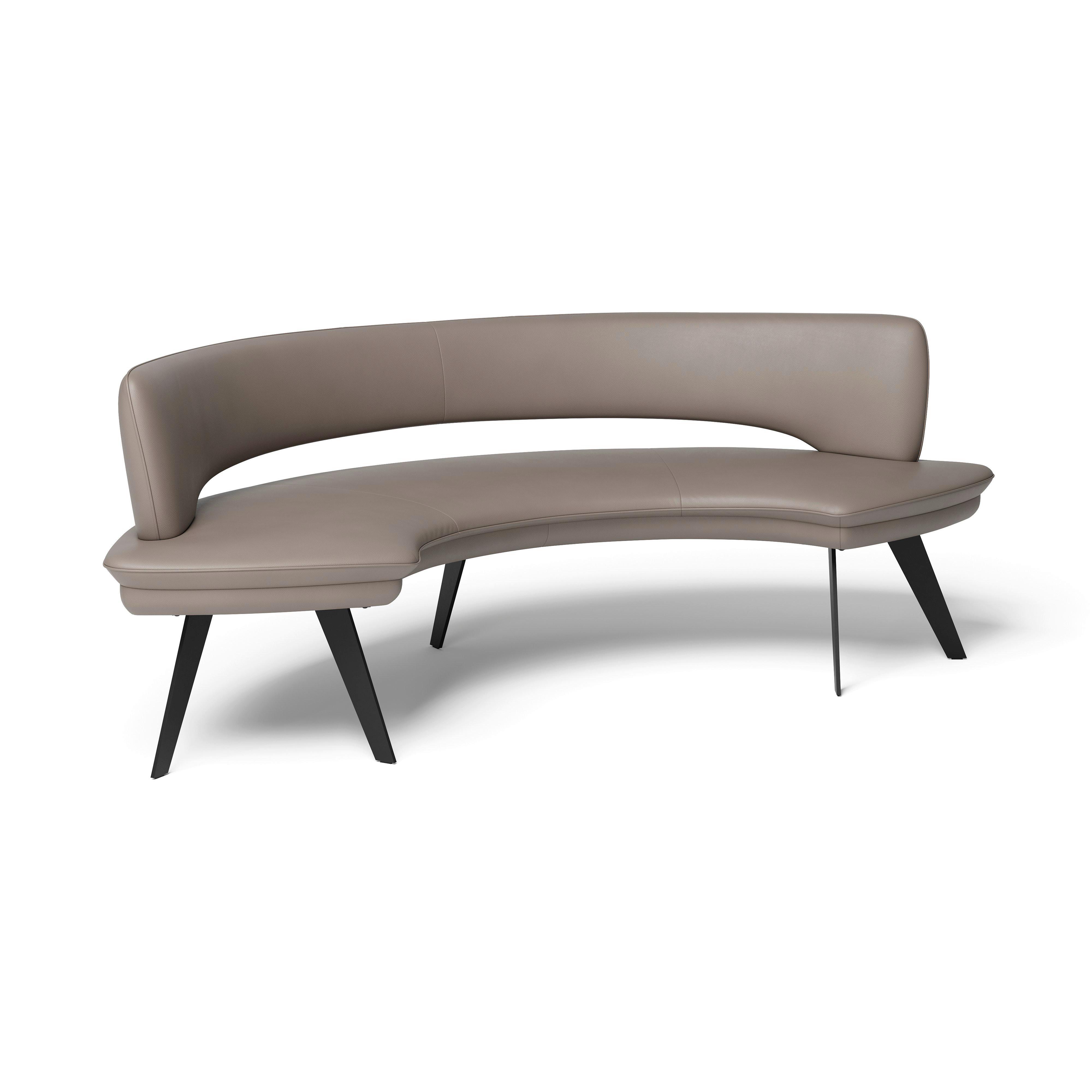 ŁAWKA TWIST JOOP! - beżowy/czarny, Design, skóra/metal (238/84/154cm) - Joop!