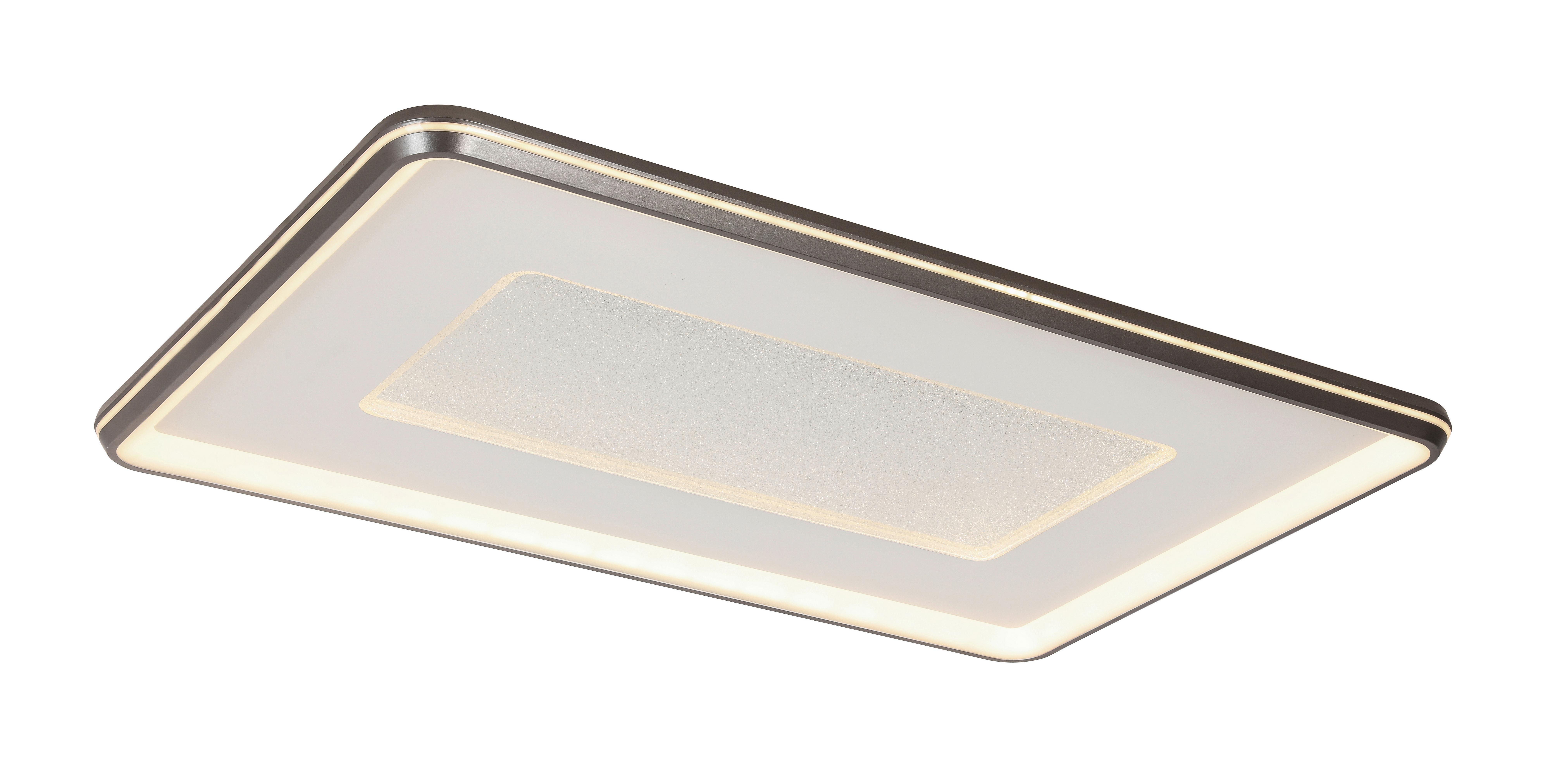 LED-Deckenleuchte Big in Weiß/Dunkelgrau max. 75 W - Dunkelgrau/Weiß, MODERN, Kunststoff/Metall (108/68/7,5cm) - Premium Living