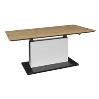 Couchtisch Halvar Weiß/Eiche Artisan - Weiß/Eiche Artisan, MODERN, Holzwerkstoff (110/50-69/60cm) - Premium Living