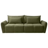 Trosjed Alia - maslinasto zelena/crna, Moderno, tekstil/plastika (254/74-94/119cm) - Premium Living