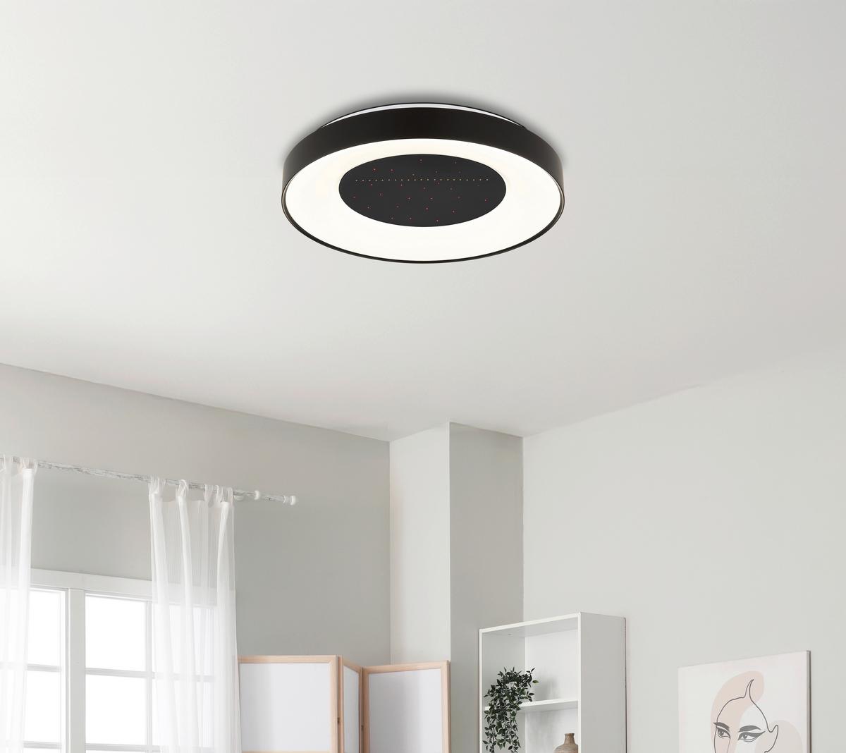 Led Stropna Svjetiljka Jolliana - bijela/siva, Design, metal/plastika (49,2/7,7cm) - Globo