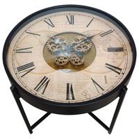 Măsuță de cafea TIME 1 - negru, Modern, sticlă/metal (71,5/57cm) - Modern Living