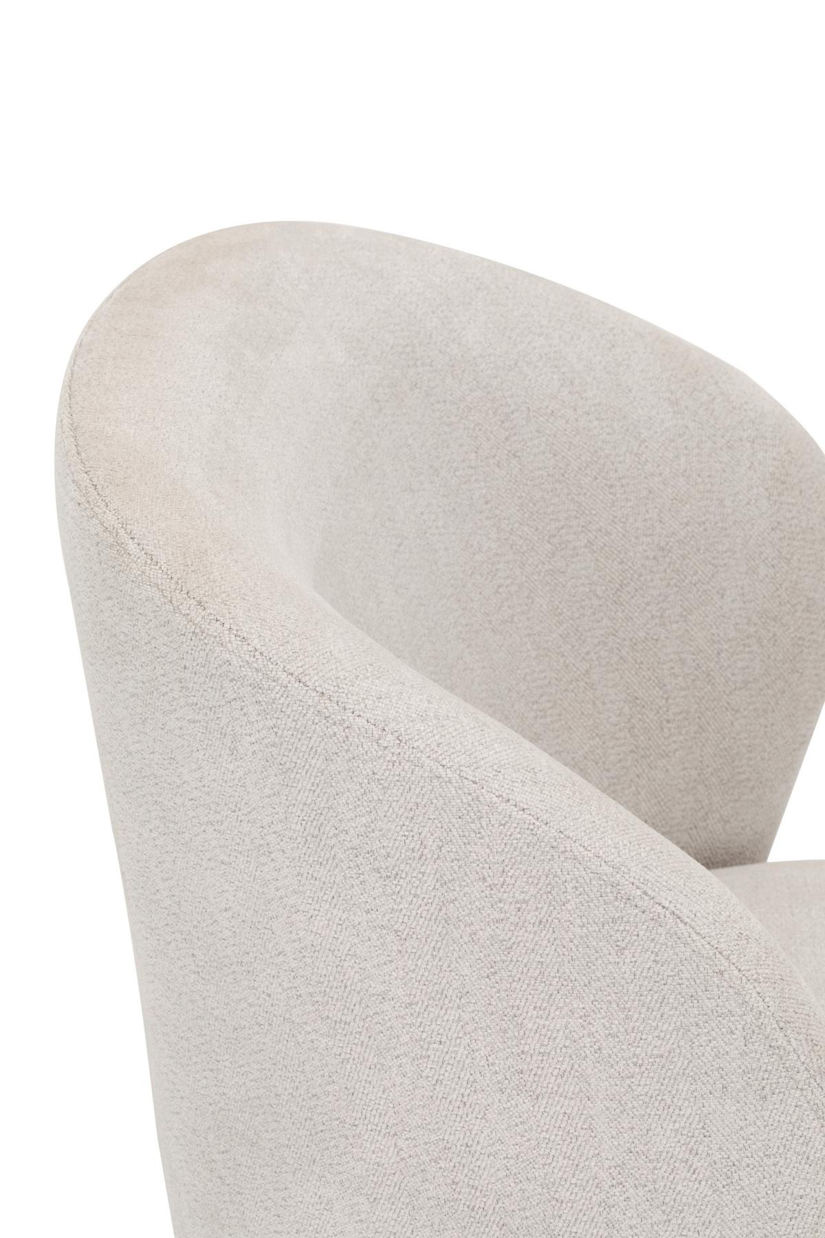 FOTEL KELIDA - kremowy/kolor orzecha włoskiego, Design, tkanina/drewno (66/78/69cm) - MID.YOU