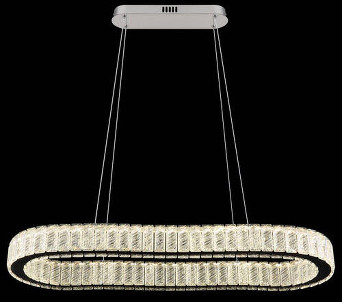 Viseča Led-svetilka Mucky, S Sijalko - barve kroma/prozorno, Konvencionalno, kovina/umetna masa (89/31/120cm) - Globo