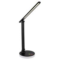 Led-schreibtischleuchte 58445b - Opal/Schwarz, Design, Kunststoff (28/15/50cm) - Globo