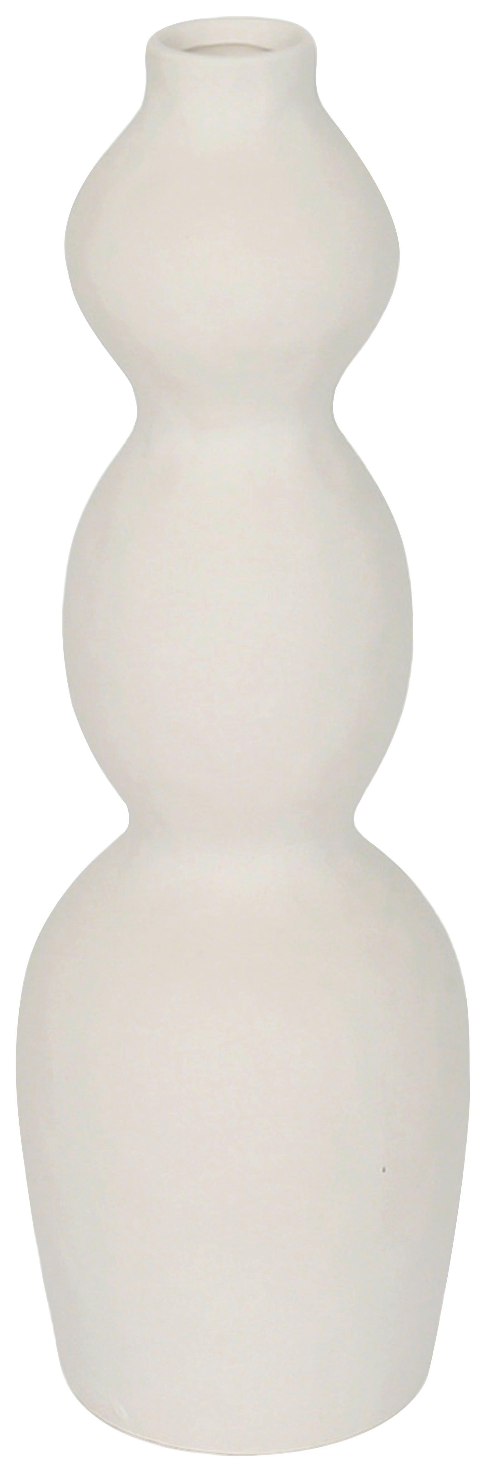 Vaza Duke - bela, Trendi, keramika (12,5/39cm) - Mömax