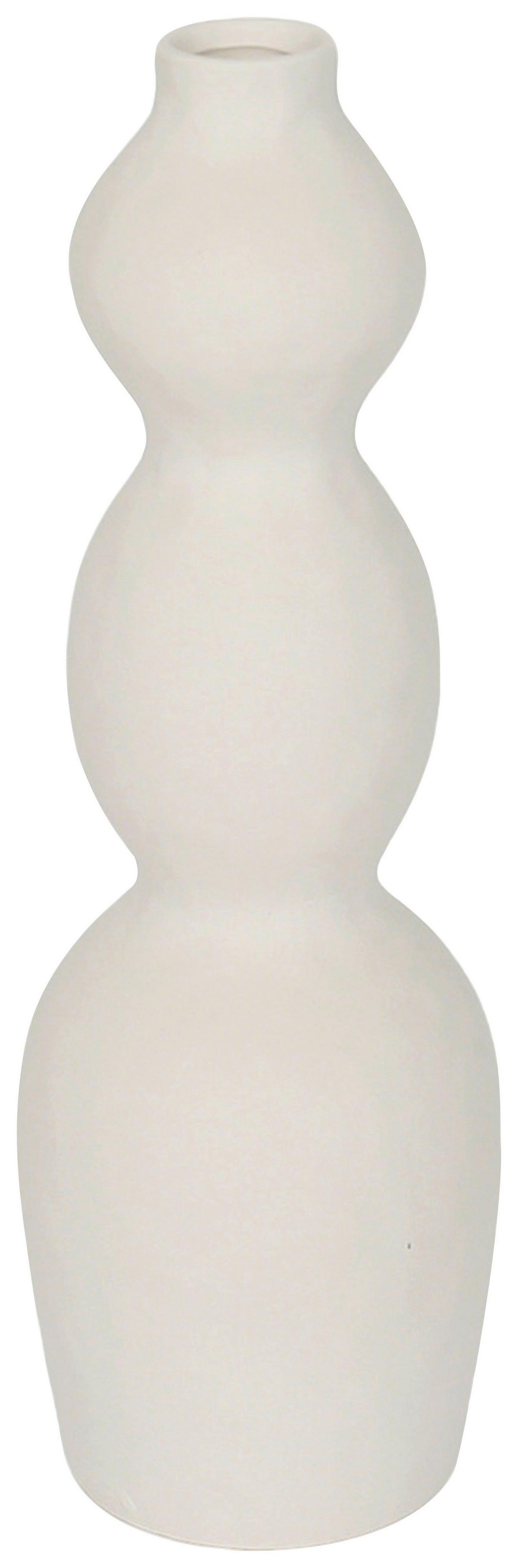 Vaza Duke - bela, Trendi, keramika (12,5/39cm) - Mömax
