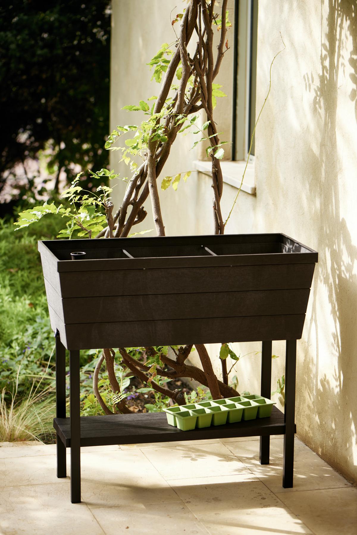 Virágláda Urban Bloomer - barna, műanyag (82/37,3/78cm) - Mömax