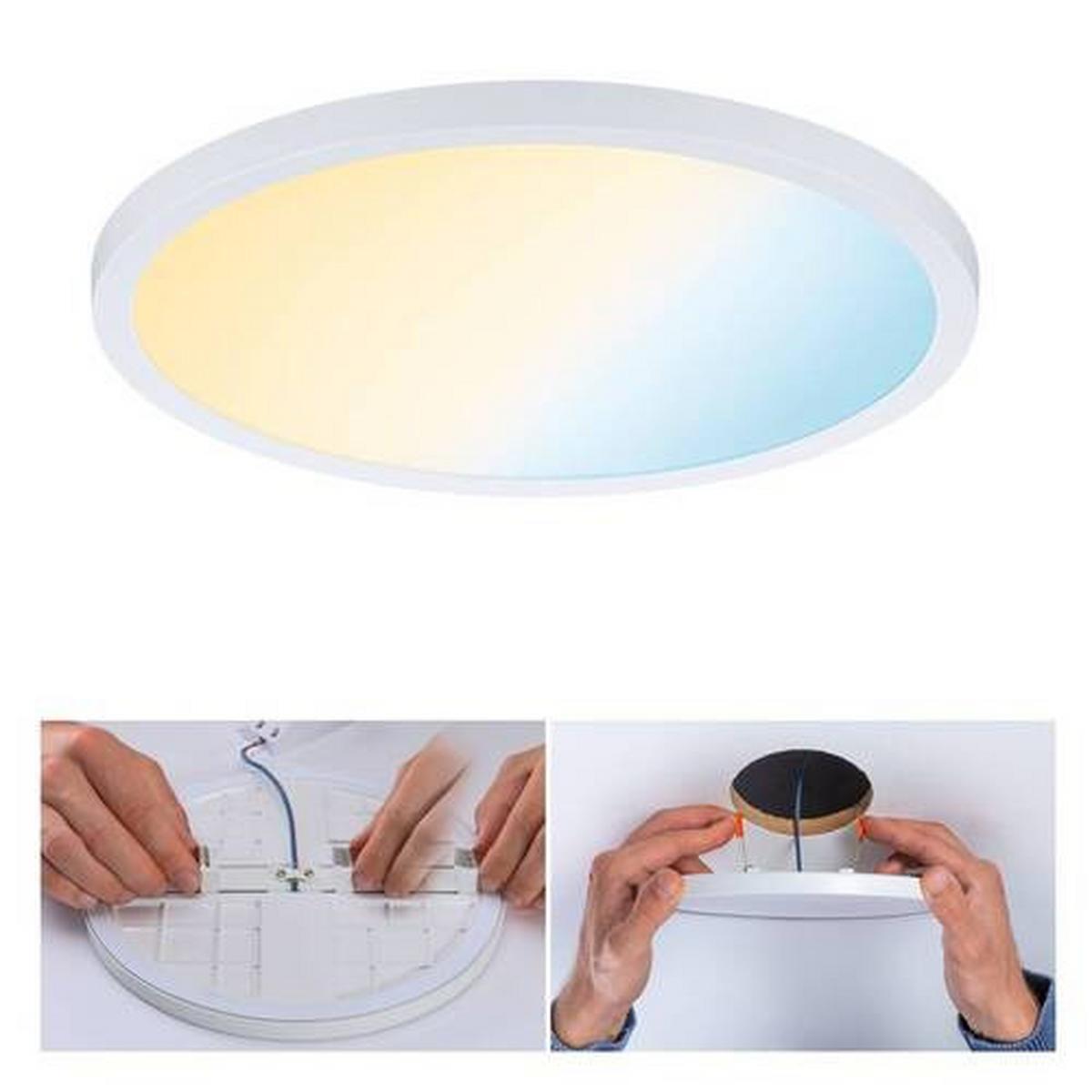 LED-Paneel Areo in Weiß max. 18 Watt - Weiß, Design, Kunststoff (23/1cm) - Paulmann