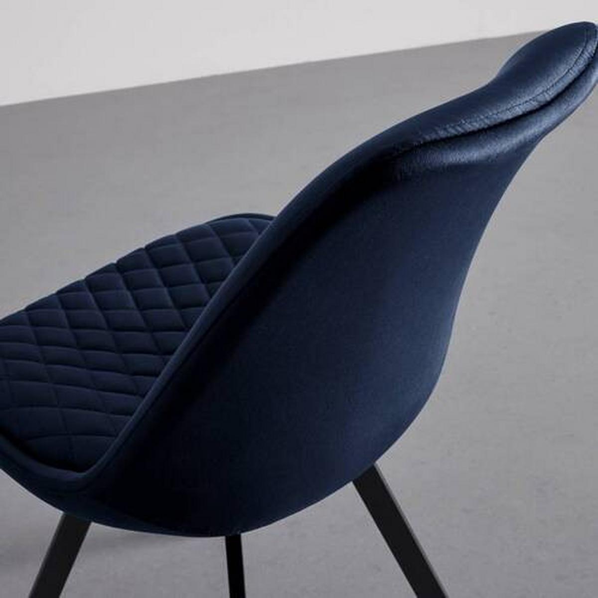 KRZESŁO MIA - ciemnoniebieski/czarny, Modern, metal/tkanina (49/83/53cm) - Bessagi Home