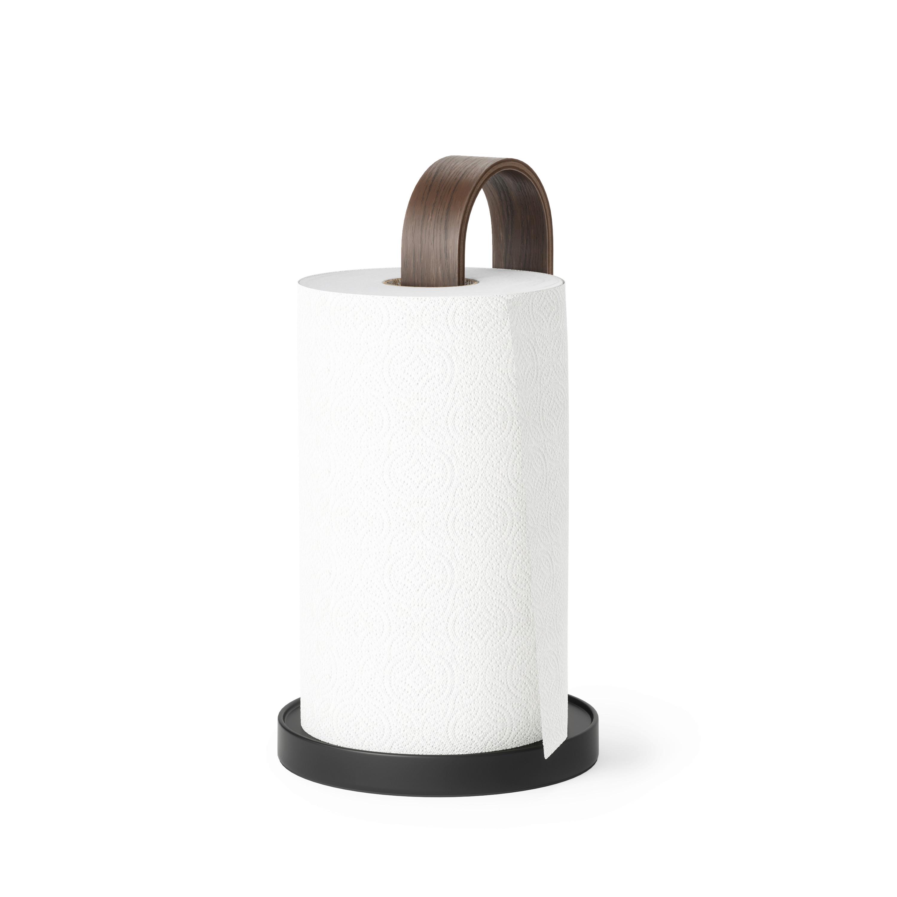 Držač Role Kuhinjskog Papira Magnus - crna, Moderno, drvo (17.37/17.37/31.12cm) - Mömax