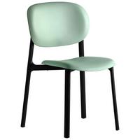 KRZESŁO ZERO - czarny/pastelowa zieleń, Design, tworzywo sztuczne (53/82/53cm) - Connubia 