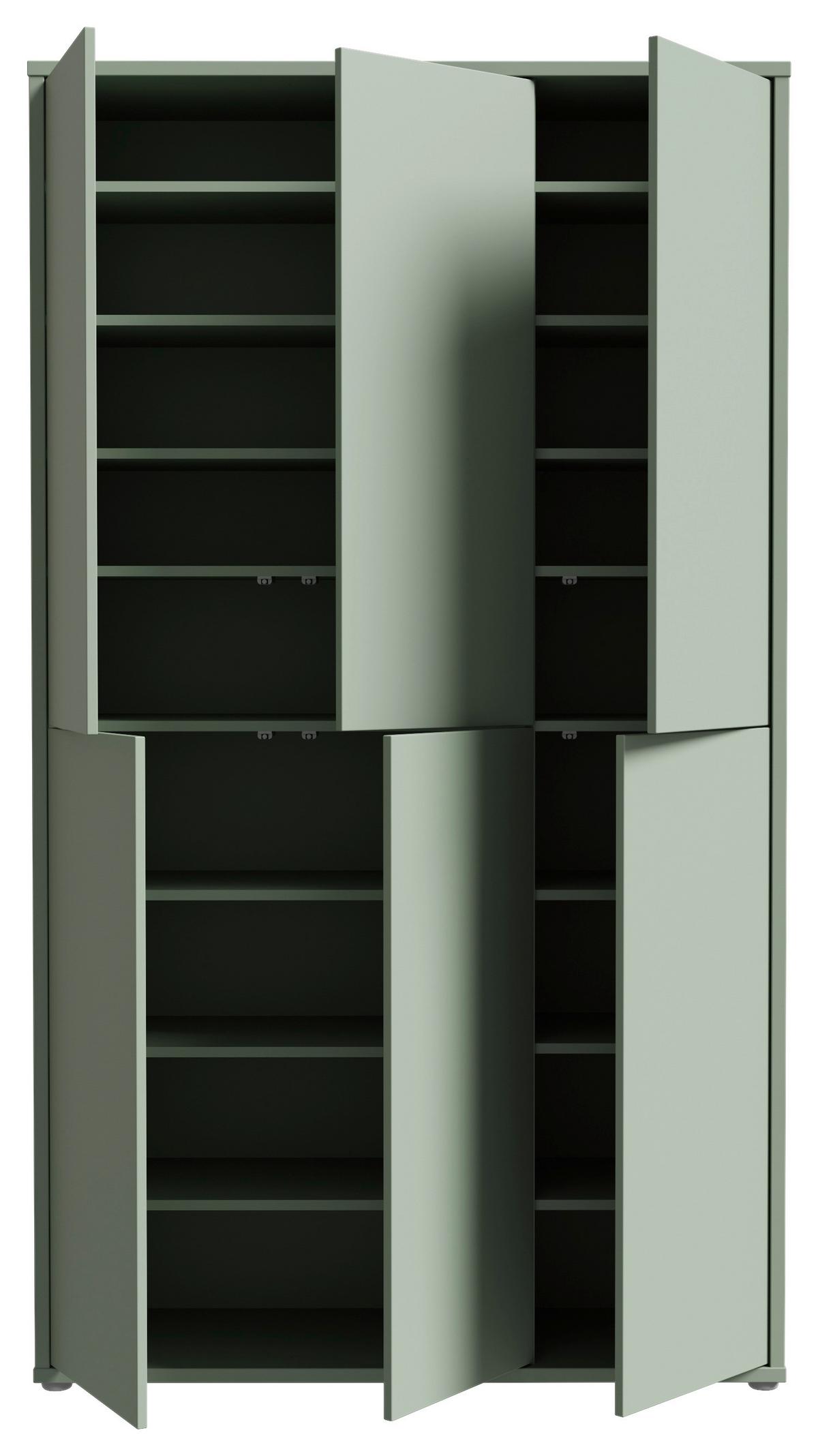 Ormar Za Cipele Alice Springs - siva/boje kadulje, Basics, drvni materijal/plastika (110/192/35cm) - Modern Living