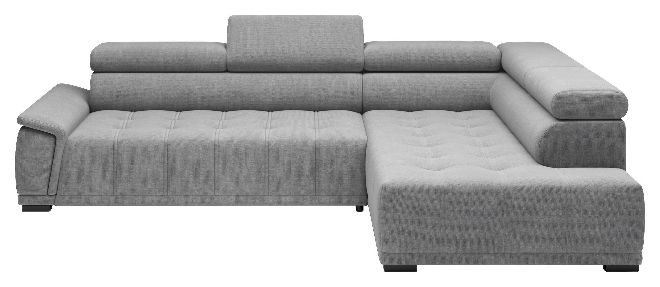 Kutna Garnitura Gremio - plavkastosiva/crna, Moderno, tekstil/plastika (283/206cm) - Modern Living