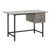 Schreibtisch Donetta Grau MDF ca. 120x60 cm - Schwarz/Grau, MODERN, Kunststoff/Metall (120/60/75cm) - Bessagi Home