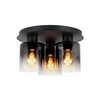 Plafonieră Estelle - negru, Modern, sticlă/metal (32/18cm) - Mömax