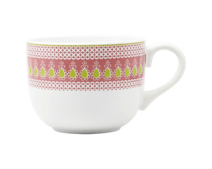 Kaffeebecher Maja in Grün/Rot - Rot/Grün, LIFESTYLE, Keramik (11/8,5cm) - Modern Living