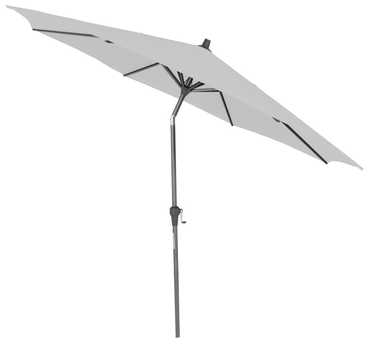 Sonnenschirm Ø 300 H: 238 cm Anthrazit/Grau - Anthrazit/Grau, KONVENTIONELL, Textil/Metall (300/300cm) - Siena Garden