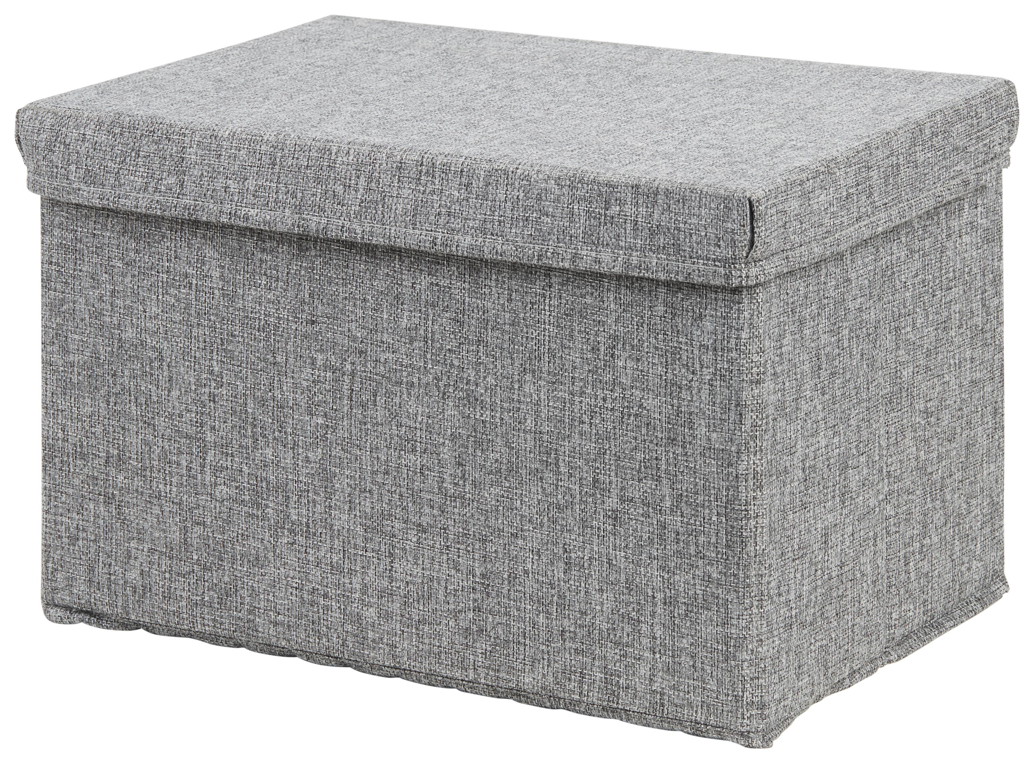 VIKBAR FÖRVARINGSKORG CINDY - CA. 23L -EXT- - grå, Modern, textil/kartong (38/26/24cm) - Mömax