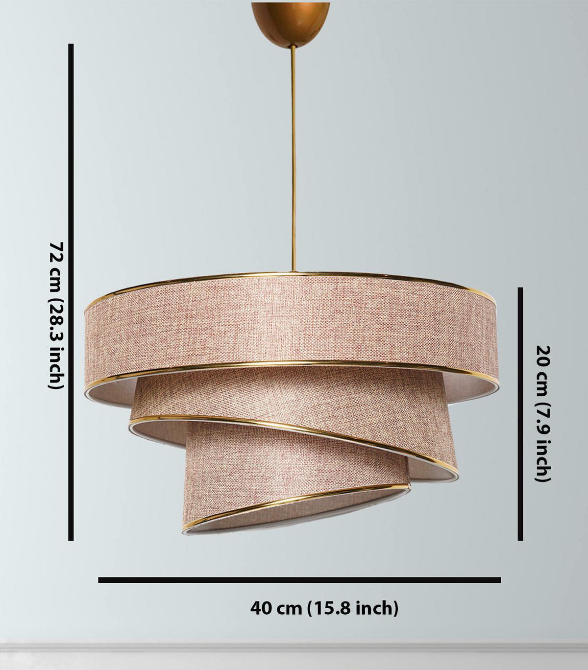 LAMPA WISZĄCA COUPER - beżowy/kolor złoty, Konventionell, tworzywo sztuczne/metal (40/72cm)