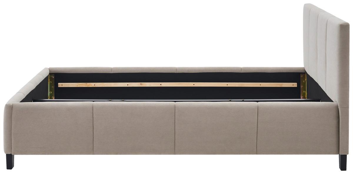 Polsterbett Crazy Beige ca. 140x200cm - Beige/Schwarz, MODERN, Holz/Kunststoff (140/200cm) - Based