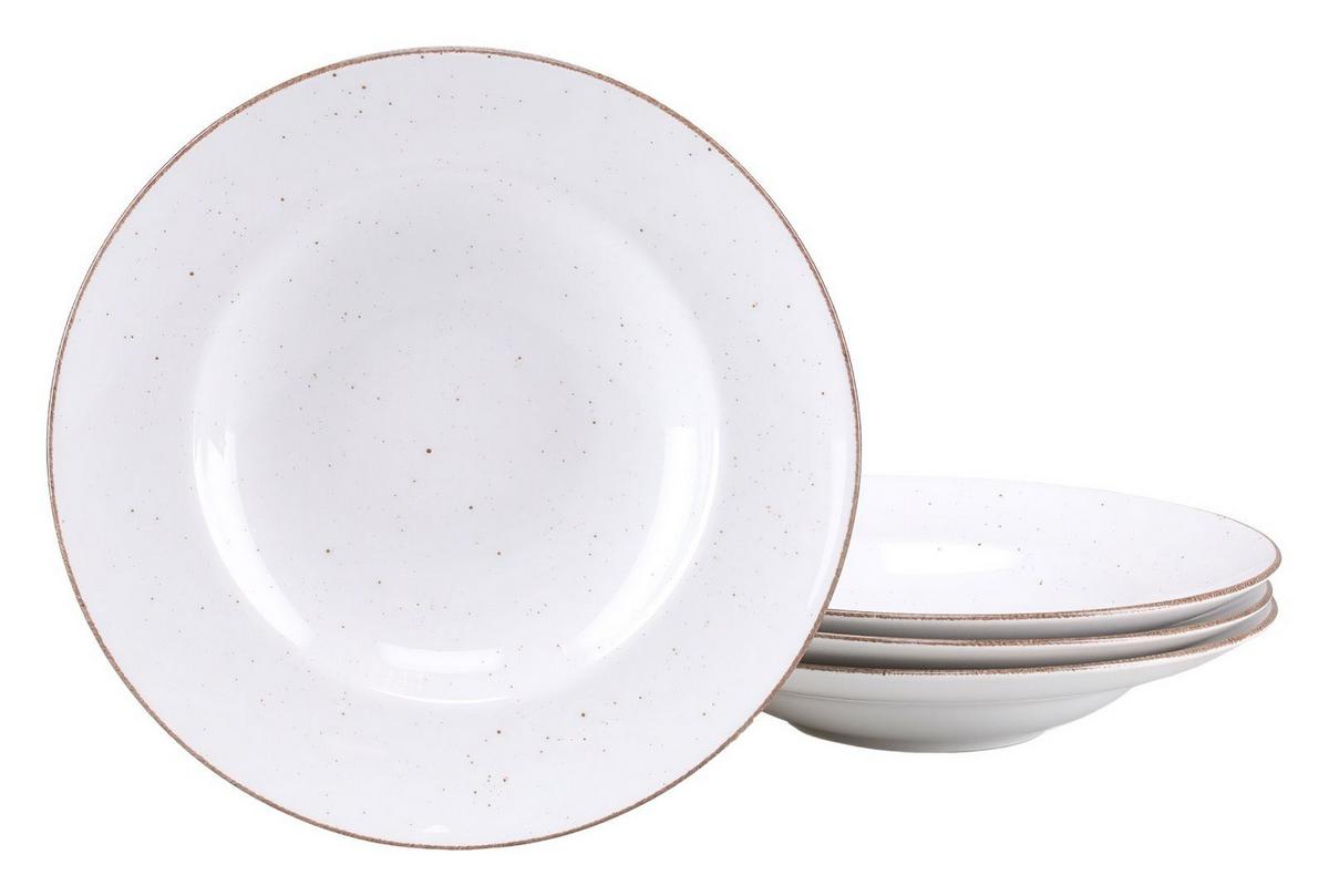 Set Krožnikov Za Testenine Vintage Nature, 4-Delni - krem barve, Basics, keramika (27cm) - Creatable