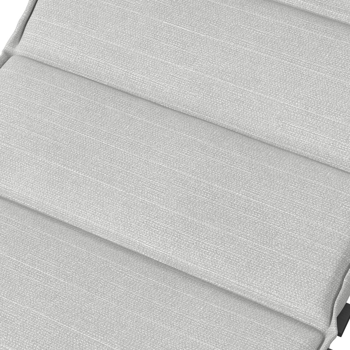 Gartenliege Belinda Grau Aluminium/Outdoorstoff - Dunkelgrau/Grau, MODERN, Kunststoff/Textil (180/54/70cm) - Bessagi Garden