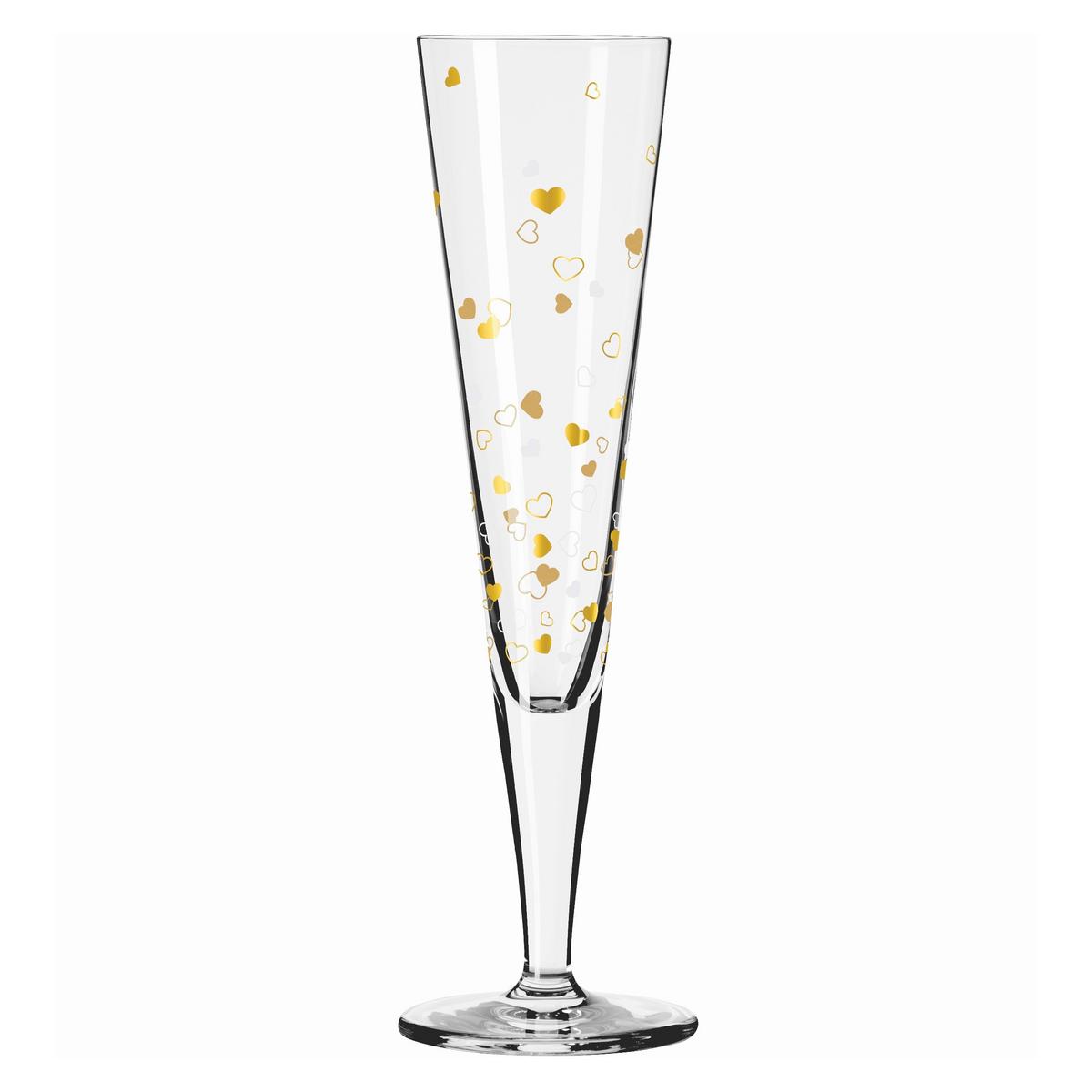 KIELISZEK DO SZAMPANA 6031007 - kolor platynowy/kolor złoty, Lifestyle, szkło (7,2/24/7,2cm) - Ritzenhoff