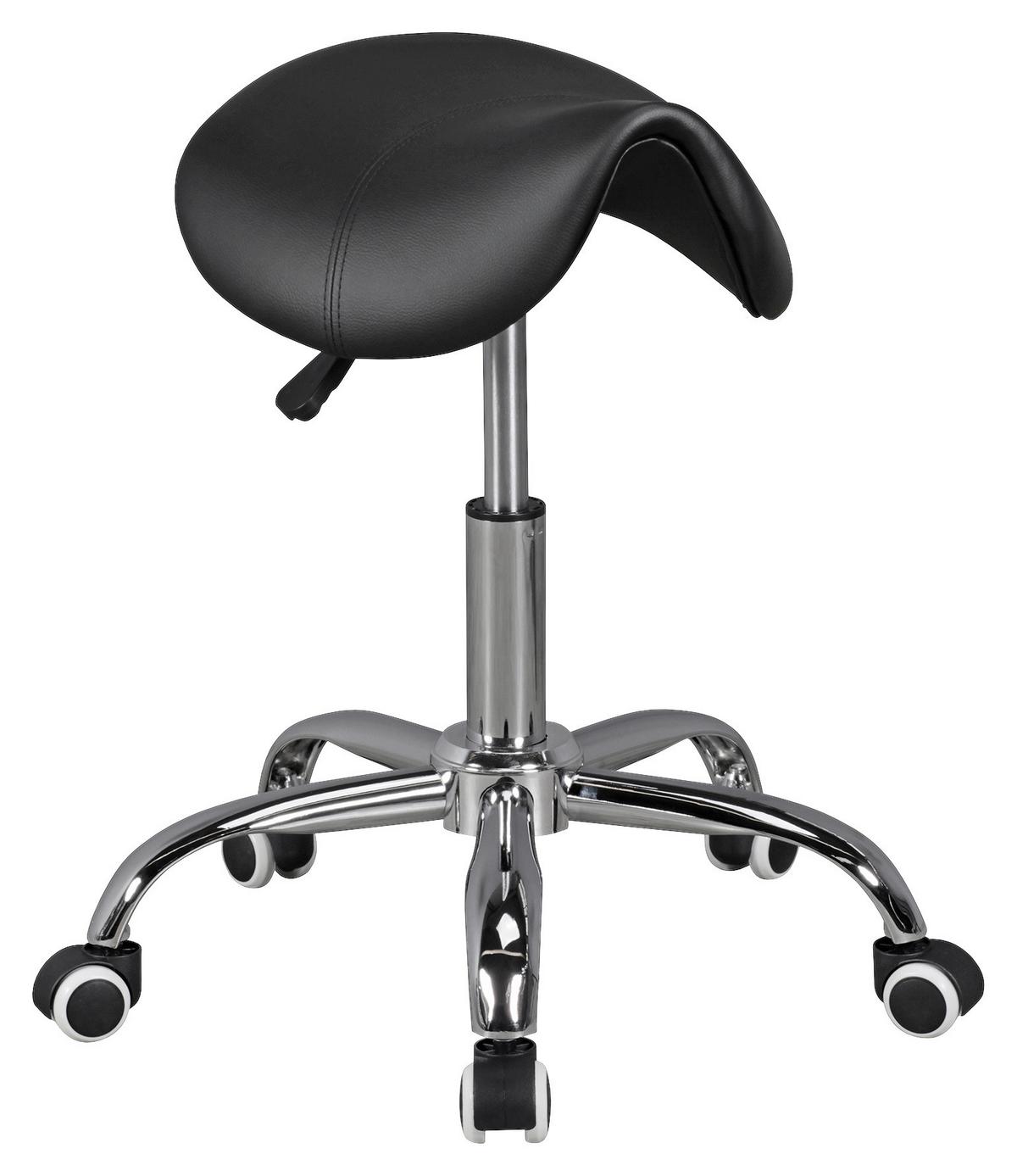Vrtljivi Stolček Curve - črna/barve aluminija, Moderno, tekstil (60/48/60cm) - MID.YOU