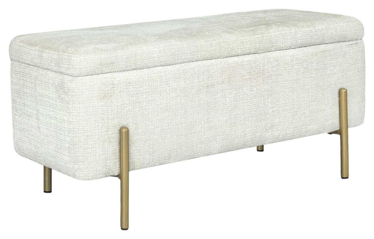 Tabure Lennon - bež/zlatne boje, Moderno, drvo/metal (100/45/40cm) - Mömax