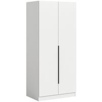 Drehtürenschrank KOPENHAGEN ca.80x181x52cm Weiß - Schwarz/Weiß, MODERN, Holzwerkstoff (80/181/52cm) - MID.YOU