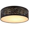 LED-Deckenleuchte Tunno in Schwarz max. 20 Watt - Weiss/Schwarz, Design, Kunststoff/Metall (38/13cm) - Globo