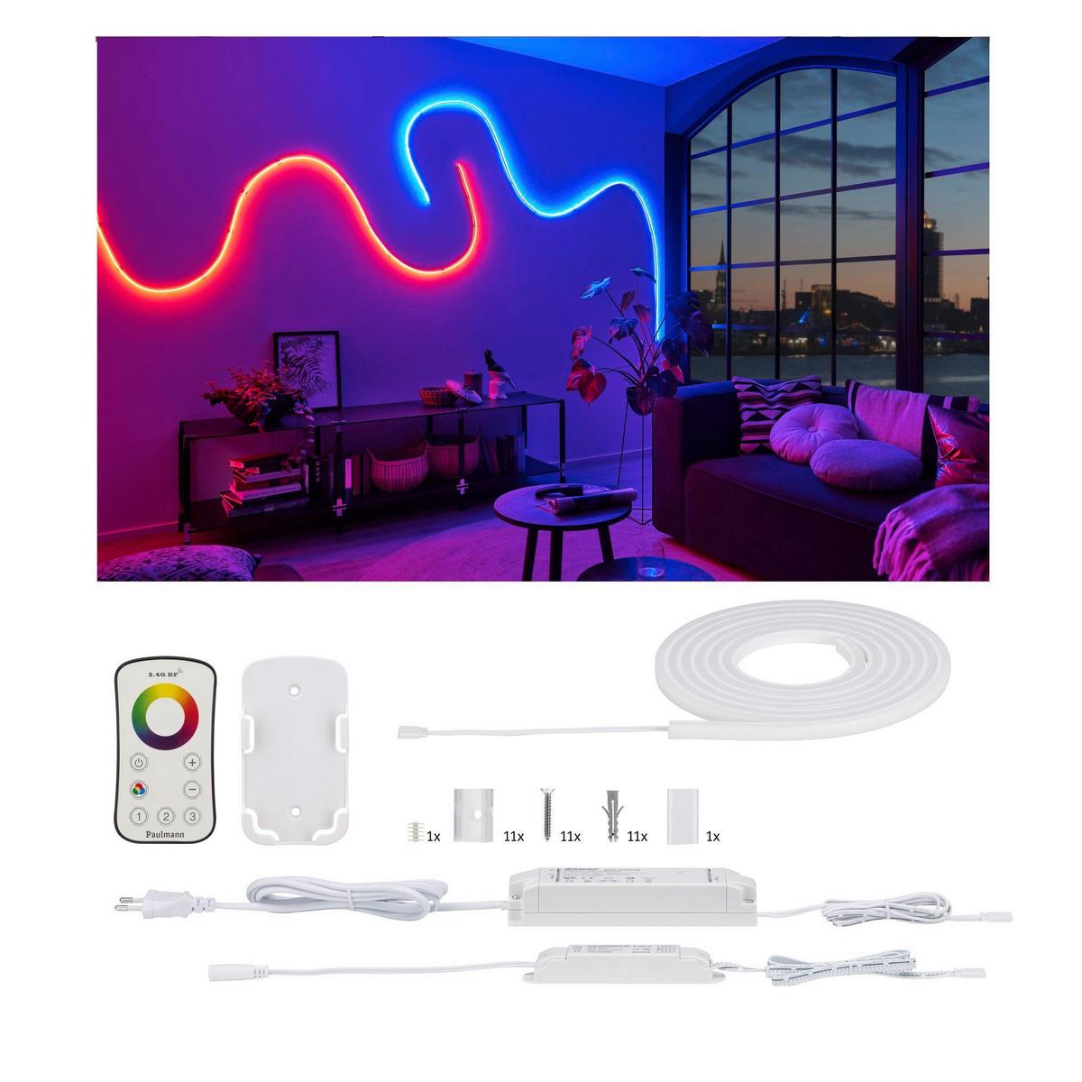 LED-Strip MaxLED Flow RGB Weiß max. 27 Watt - Weiß, Basics, Kunststoff (300cm) - Paulmann