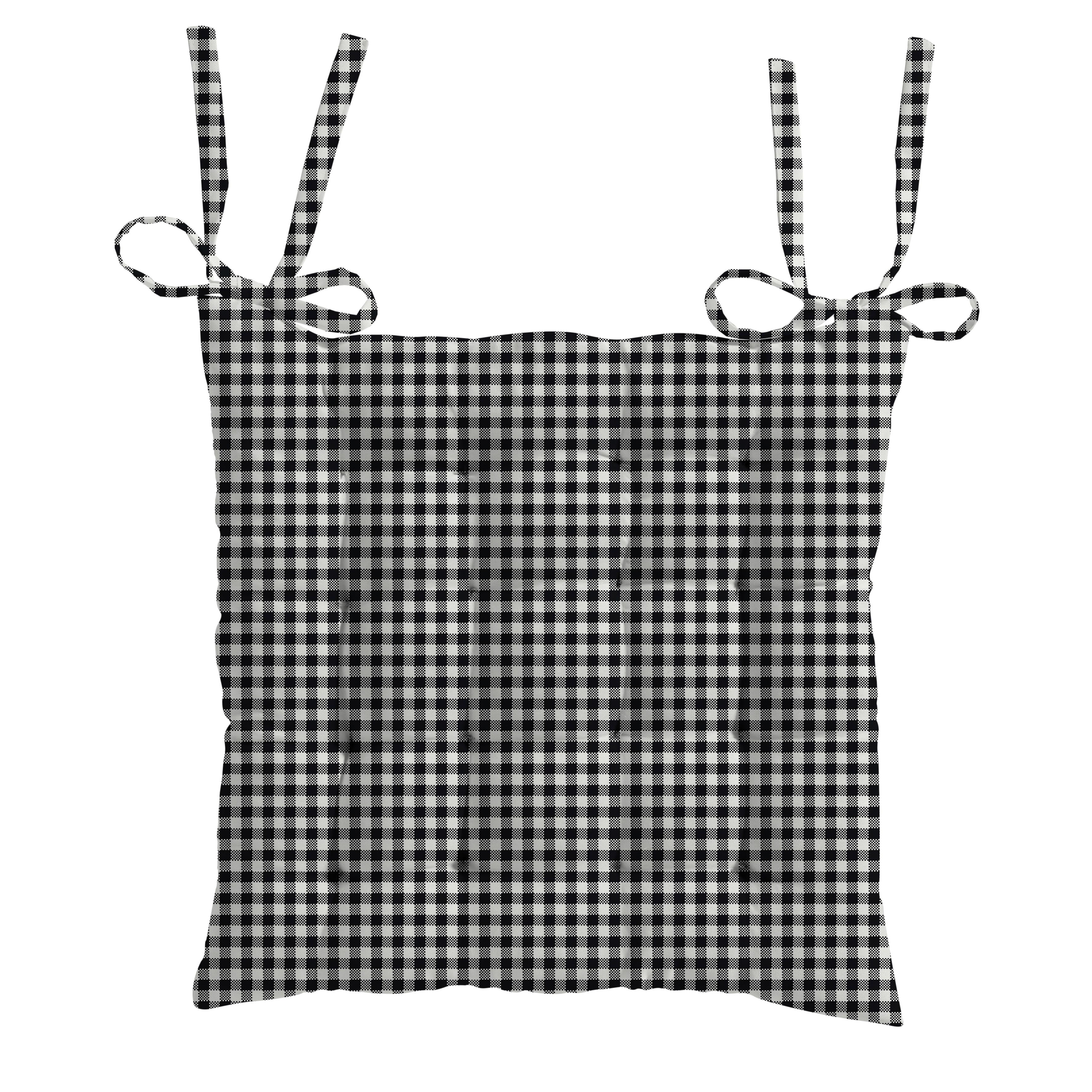 Pernă pentru șezut Vichy cca. 40x40cm - negru, textil (40/40cm)