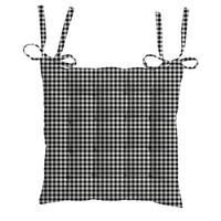 Pernă pentru șezut Vichy cca. 40x40cm - negru, textil (40/40cm)