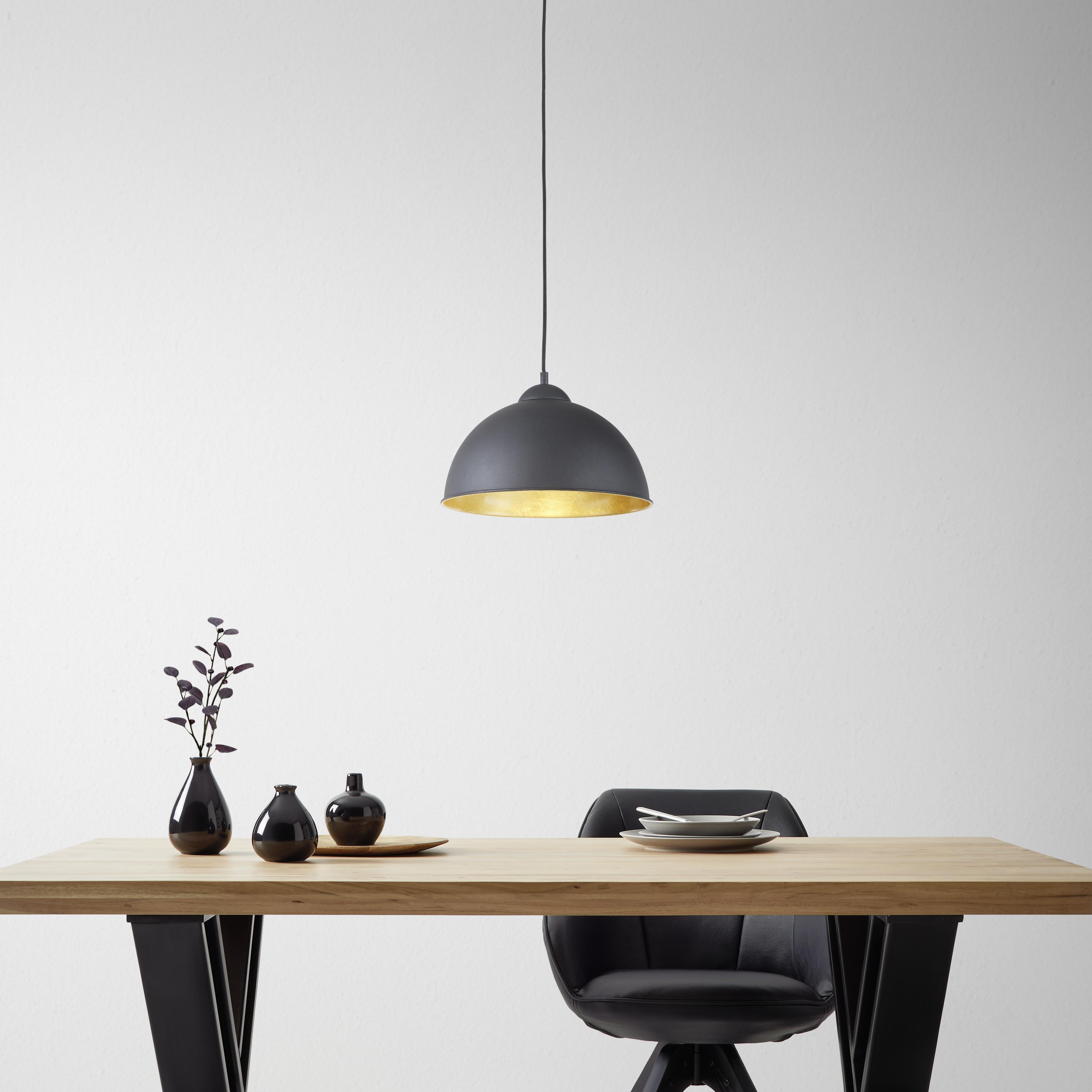 Hängeleuchte Jimmy max. 60 Watt - Goldfarben/Schwarz, Lifestyle, Metall (30/105cm) - Mömax