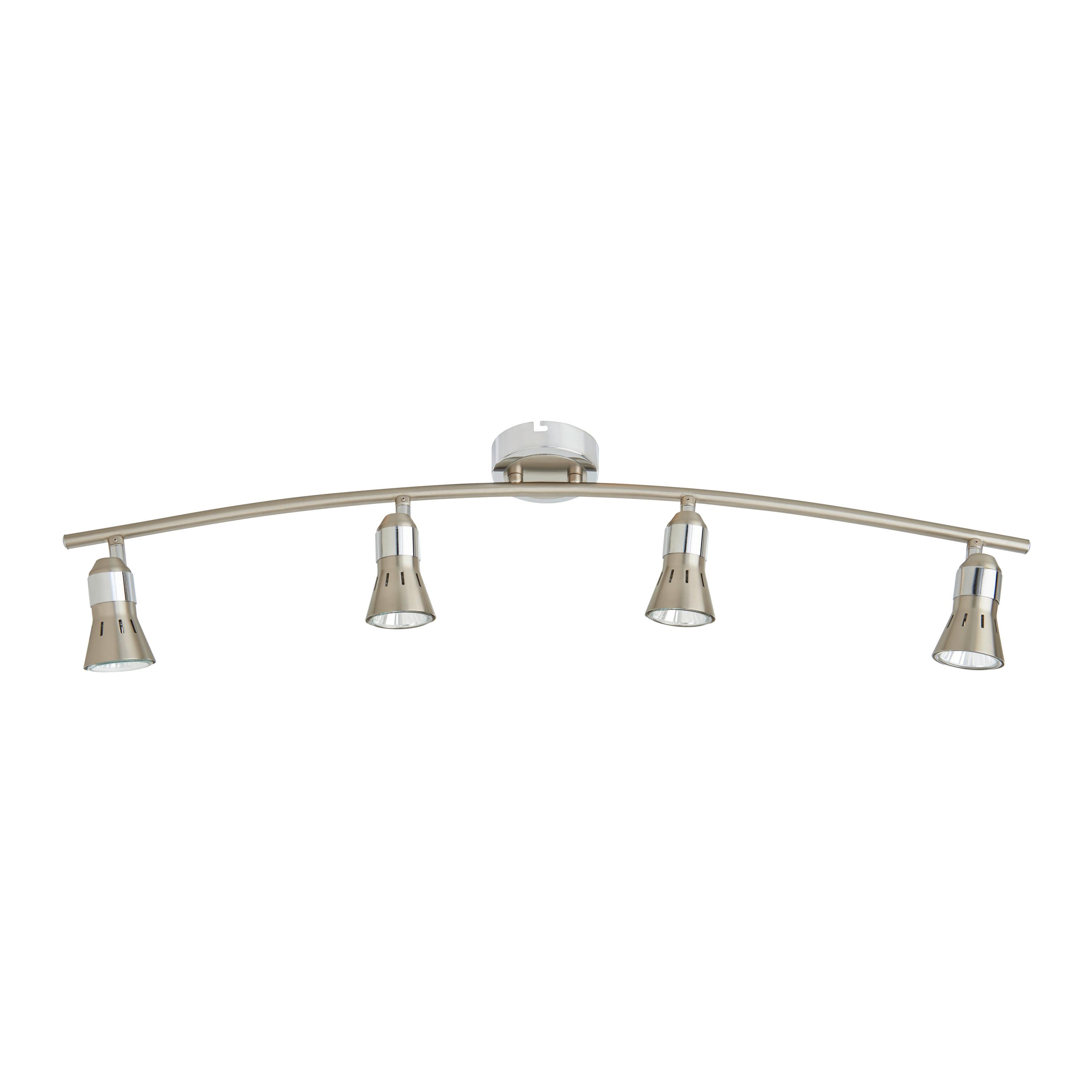 LAMPA SUFITOWA HARVEY - kolor niklowy/kolor chromowy, Modern, metal (78,5/9,5/17,5cm) - Bessagi Home
