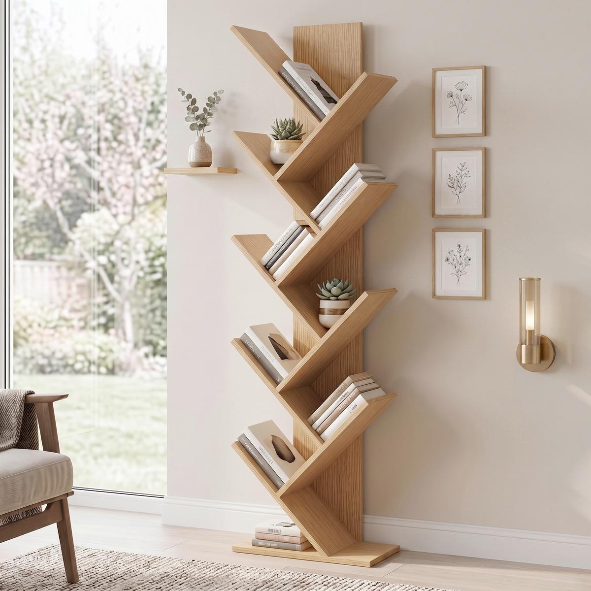 Regal Nulis XL Honigeiche - Honigeiche, Design, Holzwerkstoff (40/140/20cm) - MID.YOU