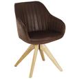Stol Chill - hrast/temno rjava, tekstil/les (60/83/65cm) - Modern Living Stol Chill - hrast/temno rjava, tekstil/les (60/83/65cm) - Modern Living